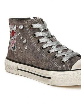 Blowfish Malibu Kimber Hi Top Women’s Sneakers – Grey – Size 9 – NIB